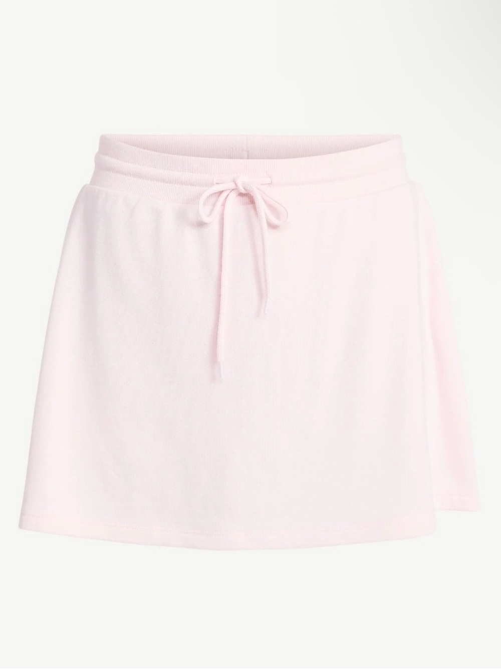 Women's Light Pink Drawstring Knit Skort